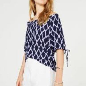 Michael Kors - Navy Printed Shirt Blouse-